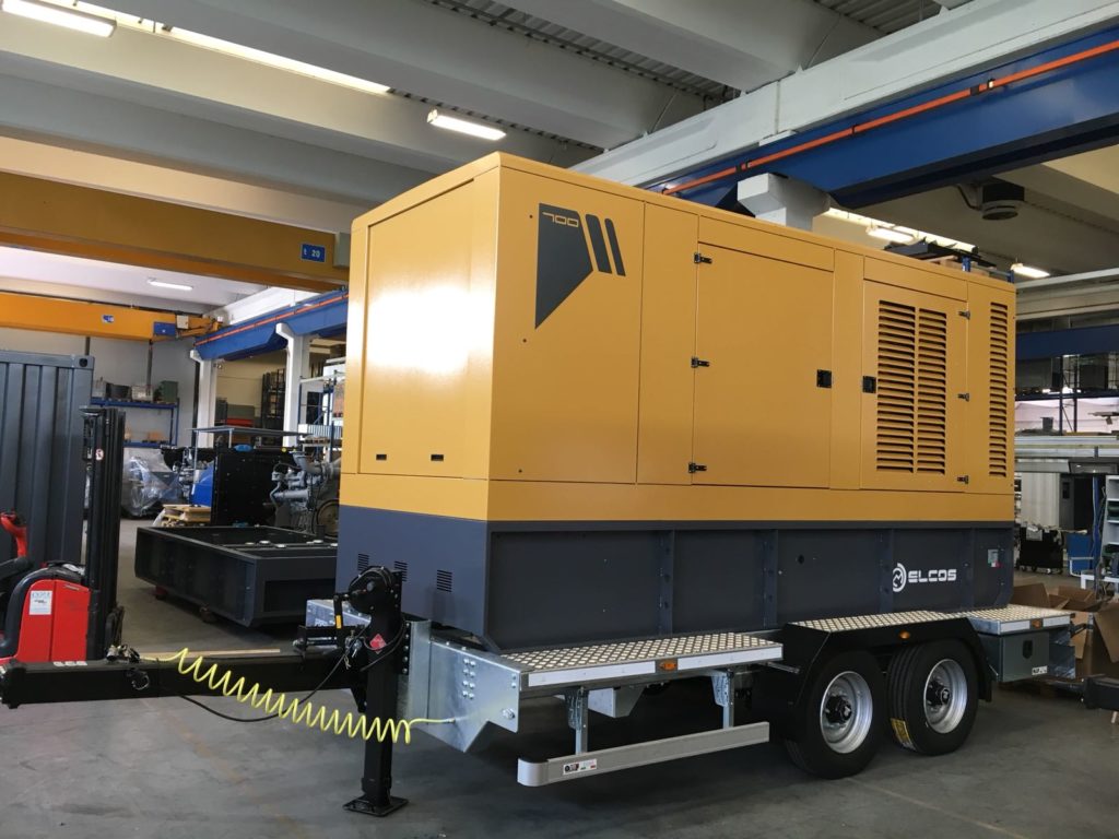 Trailer for generators with air brake system