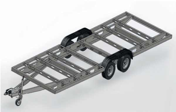 HIGH - LOADER TANDEM AXLE CHASSIS WITH FRAME - OMC Axles & Trailers